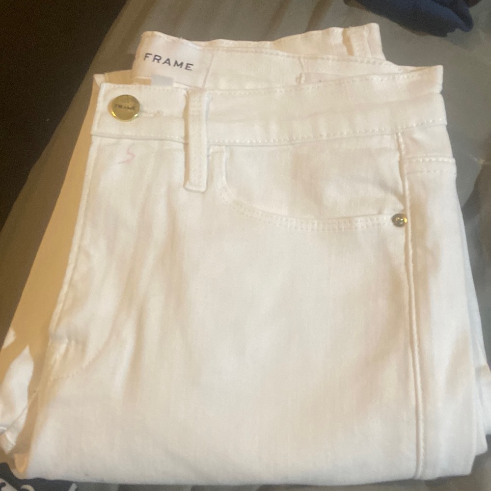 Adriano Goldschmied White Skinny Jeans, AG Brand The Prima, cigarette leg